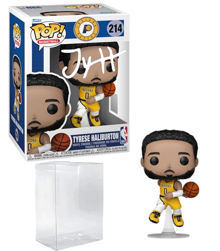 Tyrese Haliburton #214 (Statement Edition) Facsimile Signed Reprint Laser Autographed Funko POP! Basketball NBA: Indiana Pacers Figurine with Protector Case