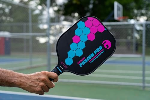 Gamma Sports Pickleball Paddles: Fusion Pro Pickleball Paddle - Textured Fiberglass Face - Mens and Womens Pickle Ball Paddle - Indoor and Outdoor Paddle: ~8 oz