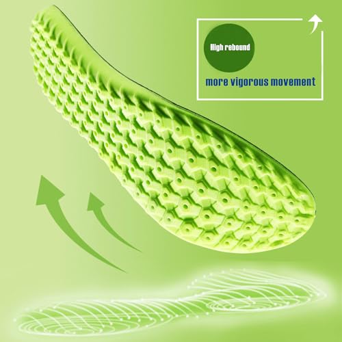 Sneaker Insoles Replacement,Comfortable Sports Shoe Inserts for Men Women Kids,for Shock Absorption and Relieve Foot Pain, Plantar Fasciitis (Beige, Women US 9.5-10 Men 8.5-9)