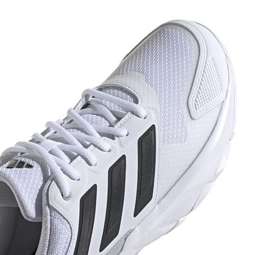 Adidas Men's CourtJam Control 3, White/Black/Grey, 8