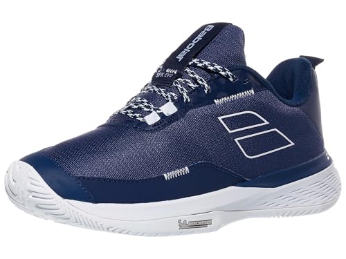 Babolat Men's SFX Evo All Court Tennis Shoes, Dark Blue/White (Men's US Size 10.5)