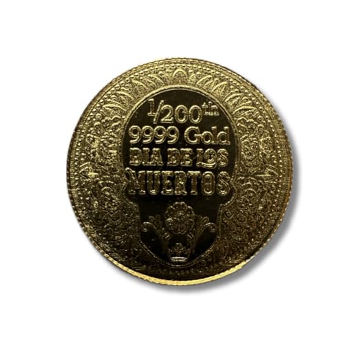 1/200 oz .9999 Fine Gold – Day of The Dead Rose Skull Design (Sealed in Capsule)