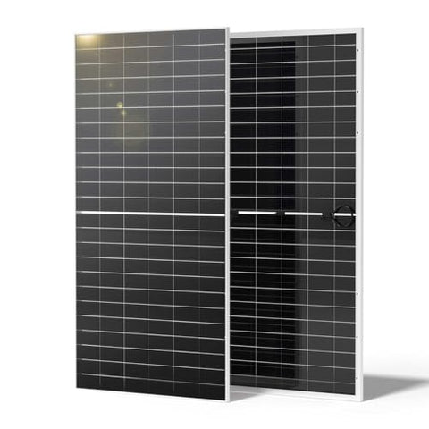 Renogy 1180W Solar Panels 2pcs 590 Watt N-Type Bifacial Solar Panel Monocrystalline 16BB 25% High Conversion Efficiency for Homes Roof Top RV Boat Camping Black