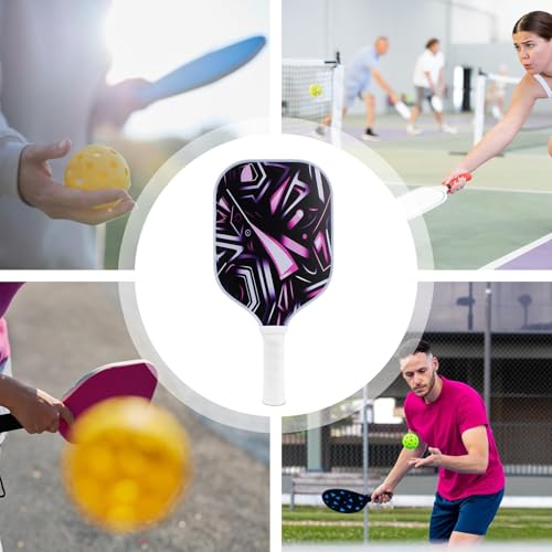 LED Pickleball Paddles - Glow in The Dark Fiberglass Racket, Light Up Pickleball Paddle | Rechargeable Nighttime Pickleball Paddle Set, Bright Illuminated Pickleball Paddle for Play Advanced Players