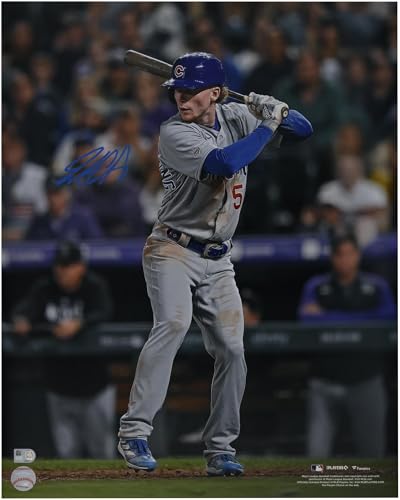 Pete Crow-Armstrong Chicago Cubs Autographed 16" x 20" Batting In MLB Debut Photograph - Autographed MLB Photos