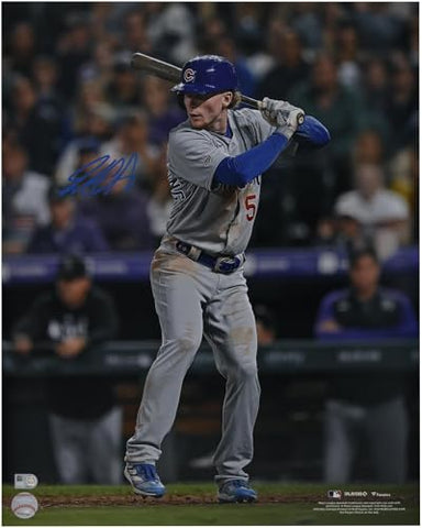 Pete Crow-Armstrong Chicago Cubs Autographed 16" x 20" Batting In MLB Debut Photograph - Autographed MLB Photos