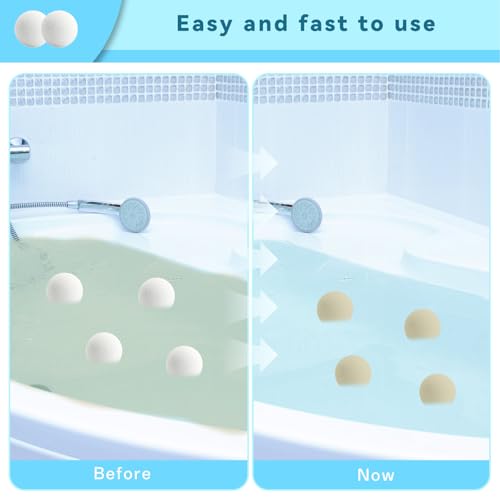 JRQHF Absorber Balls of Scum for Spas Hot Tub, Reusable 3 Inch Hot Tub Absorber Ball of Scum, Washable Hot Tub Oil Spa Absorber Ball of Scum, Spa Sponge Balls for Scum Removal,White, 4 Pack