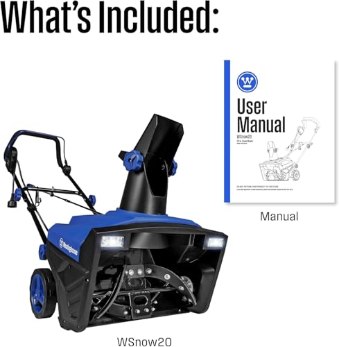 Snow Blower, 20 Inch Corded Electric Snow Blower, Snow Blowers,120V/60HZ,15 Amp & 3100 RPM Motor, 30FT Throwing Distance, 180° Rotating Chute, Snowblower for Driveway Sidewalk (Blue)
