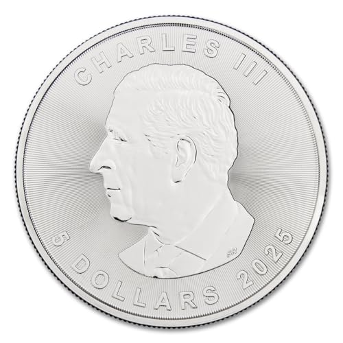2025 - Lot of (25) 1 oz Canadian Maple Leaf Silver Coins Brilliant Uncirculated with Certificates of Authenticity $5 Seller BU
