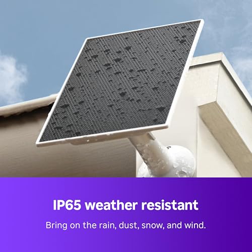 Roku Solar Panel USB-C 2025 for Roku Battery Camera and Battery Plus Only - IP65 Weather Resistant Solar Charger for Driveway, Backyard, & Porch with 360° Swivel Mount - Smart Home