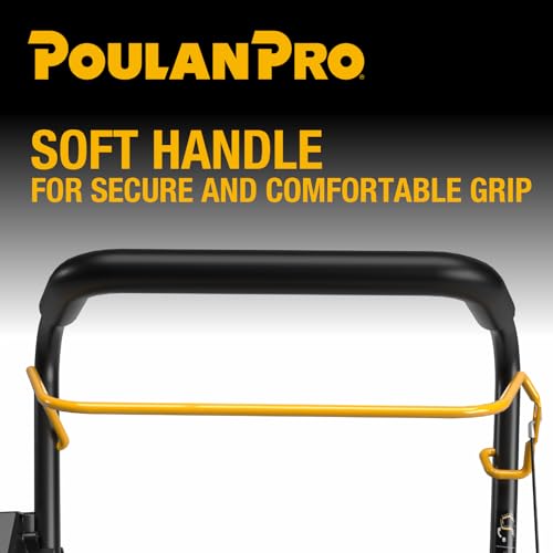 Poulan Pro Snow Blower Gas Powered, Single Stage 18 Inch Gas Snow Thrower with Electric Start, 190° Remote Chute Control, Steel-Reinforced Rubber Auger, Compact, Lightweight Design