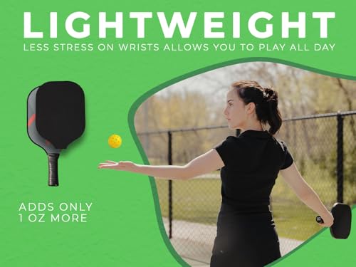 Quietshhot Mutes The Noise - Not The Game - Increase Spin Pickleball Paddle Sound Reducer - Pickleball Noise Reducer Quiet Pickleball Paddle Standard/Hybrid Paddle Size 10.5" x 7.6" - 4 Pads