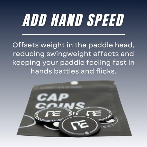 Pickleball Effect Cap Coins Weighted Paddle Counterbalance – Enhances Hand Speed and Reduces Head-Heavy Feel for Improved Control