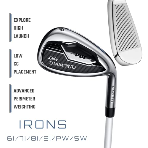 PGF Lady Diamond S5 Women's Complete Golf Club Package Set [Hand: Right] [Length: Standard][14-Pieces]