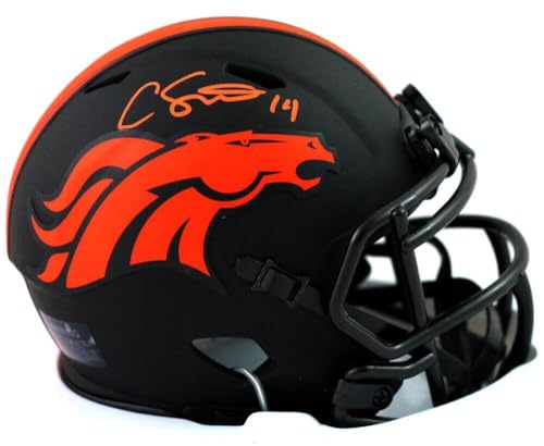 Courtland Sutton Signed Denver Broncos Eclipse Mini Helmet - JSA W Auth *Orange - Autographed NFL Mini Helmets