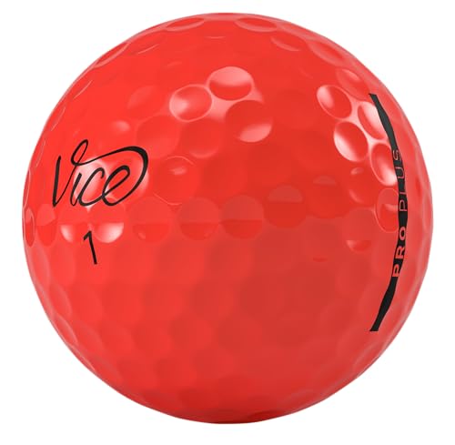 Vice Golf Pro Plus Golf Balls, Red, VICEPROPLUS