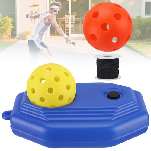 High Elasticity Pickleball Trainer - Double Upgraded Match Buddy Pickleball Rebounder with 164FT Rope & 2 TPR Balls, Durable Outdoor Indoor Training Aid Solo Practice Accessories for Beginner
