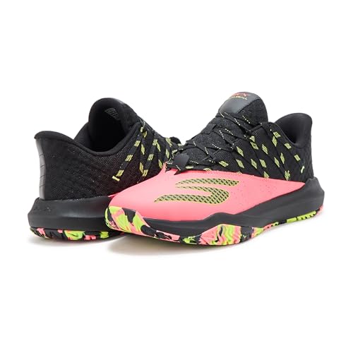 Skechers Men's Viper Court Rally Pickleball Sneaker, Coral/Multi, 9.5