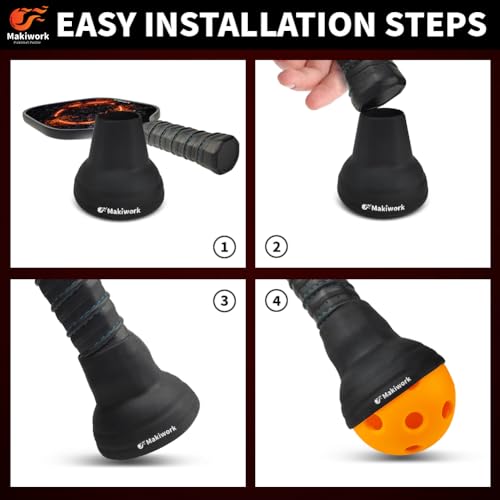 Pickleball Ball Retriever - Silicone Pickleball Grabber and Picker - Universal Suction Cup - Accessory to Pick Up Balls - Fits All Standard Paddles - Pickleball Ball Picker