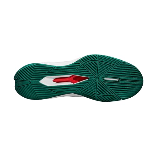WILSON Rush Pro 4.5 Men's Tennis Shoe, White/Aventurine, Size 7