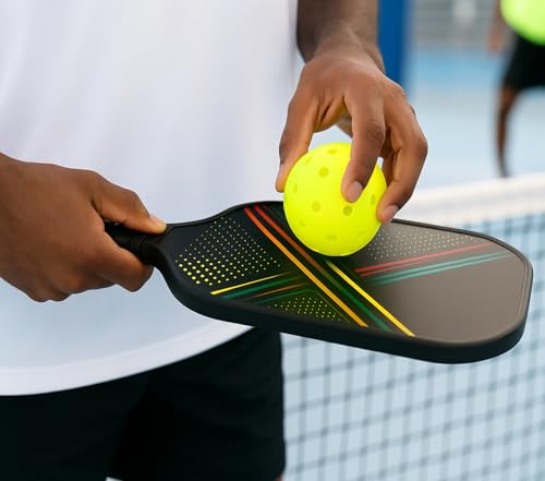 Pickleball Paddles Set of 2 - USAPA Approved Fiberglass Surface Pickleball Set with Pickleball Rackets, Precise Comfortable Grip Pickle Ball Paddle Easy Control for Beginners Intermediates