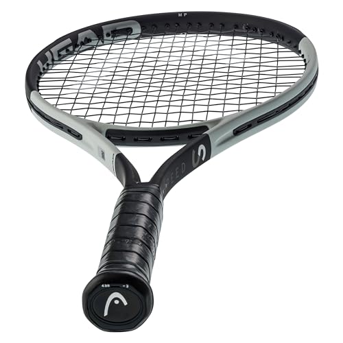 HEAD Speed MP 2024 Tennis Racquet - Strung Mid Tension with Velocity 16 Gauge, 4 1/2" Grip