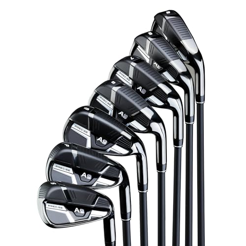 Precise A9 Golf Iron Set – 7 Clubs (5–SW) | Right Hand | Project X Cypher Graphite Shafts & Dual-Compound Grips | Regular Flex, Regular Size | Premium Lightweight Performance