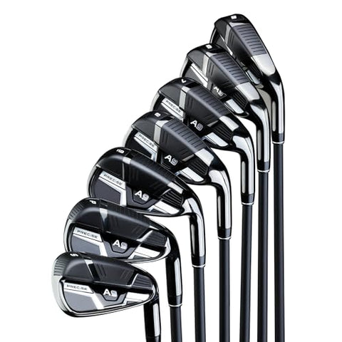 Precise A9 Golf Iron Set – 7 Clubs (5–SW) | Right Hand | Project X Cypher Graphite Shafts & Dual-Compound Grips | Regular Flex, Regular Size | Premium Lightweight Performance
