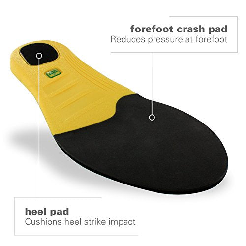 Spenco Polysorb Cross Trainer Athletic Cushioning Arch Support Shoe Insoles, Green, Women's 11-12.5/Men's 10-11.5