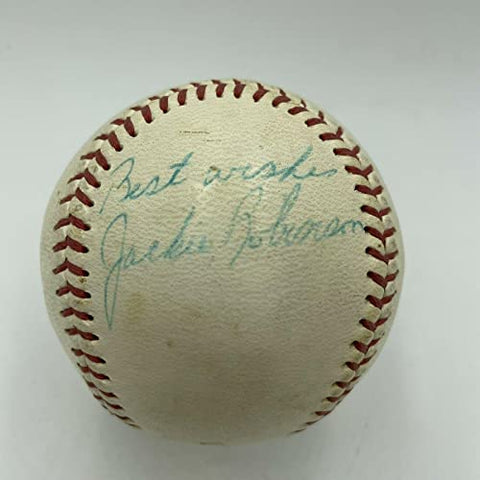Beautiful Jackie Robinson Single Signed Baseball PSA DNA COA - Autographed Baseballs