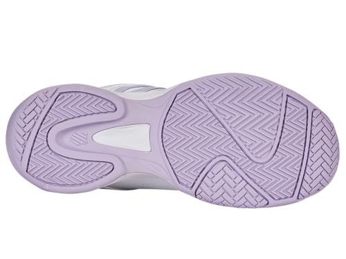 K-Swiss Women's Court Express 2 Tennis Shoe, White/Orchid Petal/Neon Blaze, 8.5 M