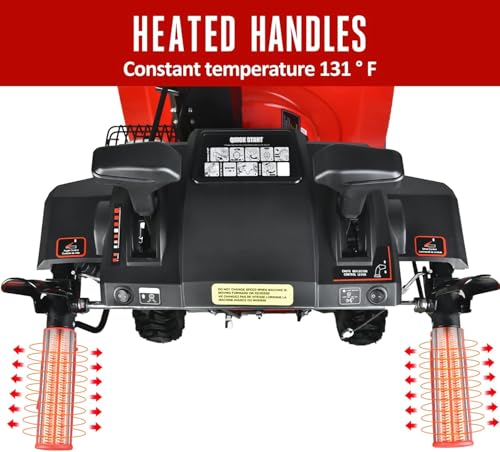 PowerSmart 26-Inch Self-Propelled Gas Snow Blower, Powered by B&S 208cc Engine, Electric Start, 13-Inch Snow Tires, Handle Warmer, Two-Stage Snow Blowers with LED Lights