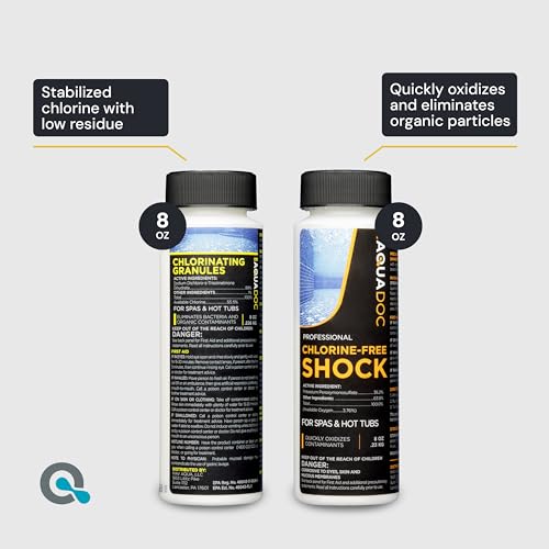 Hot Tub Chemicals Starter Kit - Chlorine Spa Starter Kit Chemicals for Hot Tub - Convenient Hot Tub Starter Kit & ph Control Kit - Effective Chlorine pH Balancer & Inflatable Hot Tub Chemical Kit