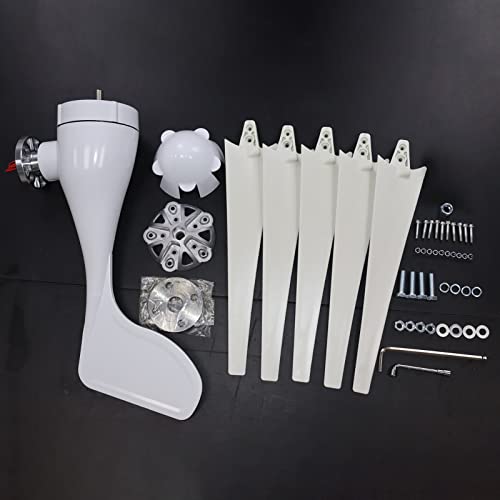 Wind Turbine Generator Kit 1200W 5 Blade Wind Generator for Home Use 12V 800RPM Wind Power Generator Kit with Controller Windmill Generator Wind Turbines for Solar Wind System