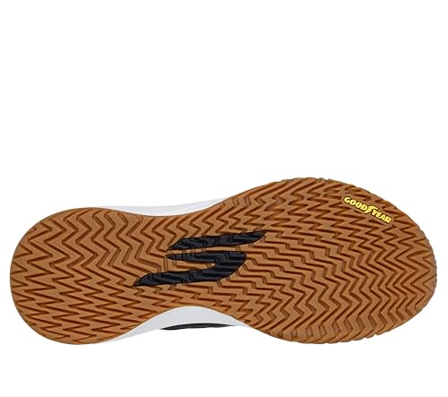 Skechers Men's Viper Court Rally Pickleball Sneaker, Black/White, 10