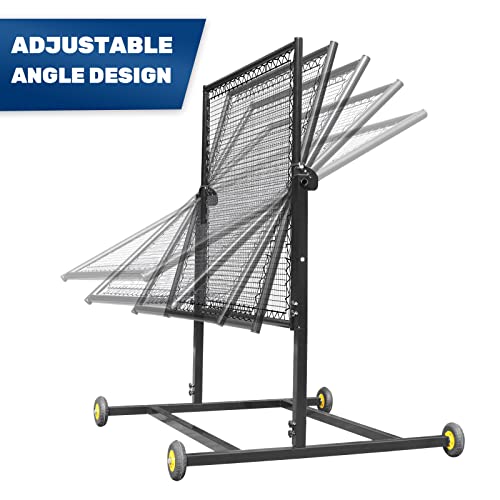 MR Height Adjustable Rebounder, Portable Sports Bounce Back Net, Adjustable Angle Pitch Back Return Net, Rebound Wall for Lacrosse, Baseball, Softball, Soccer, Football, Basketball, Volleyball, Tennis