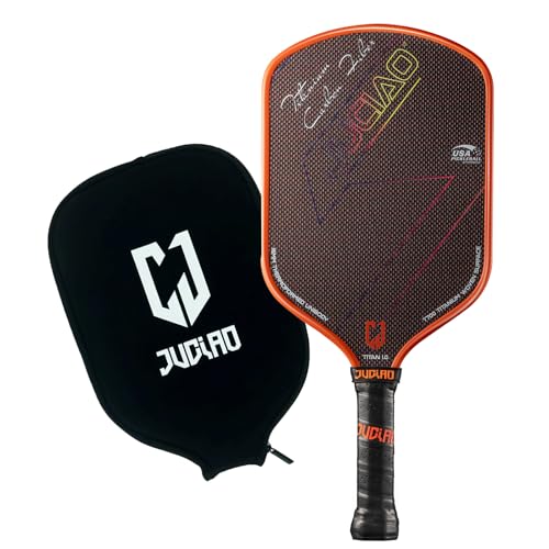 JUCIAO Pickleball Paddles,T700 Carbon Fiber Surface Pickle Ball Racket, Honeycomb Core,USAPA Approved Pickle Ball Paddle for Beginners & Intermediate Players