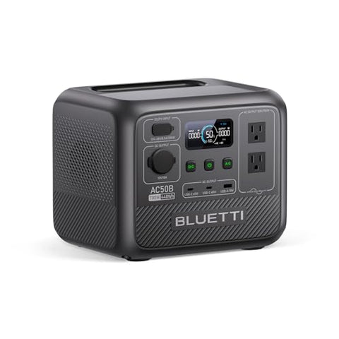 BLUETTI AC50B Portable Power Station, 448Wh Solar Generator LiFePO4 Battery Backup w/ 2 700W AC Outlets (Power Lifting 1000W), 0-80% in 45 Min, for Camping, Road Trip, Outage (Solar Panel Optional)