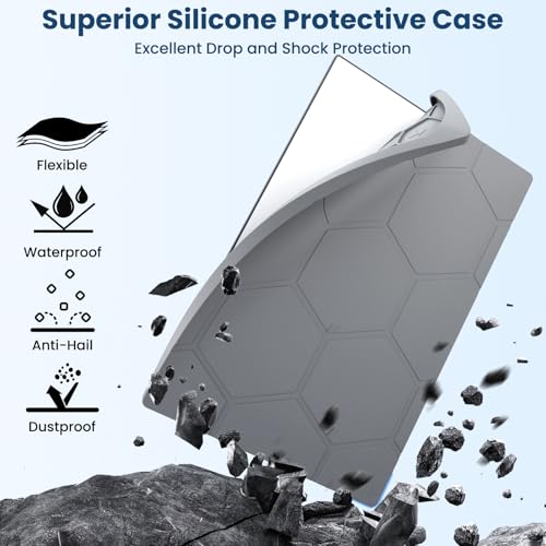 Starlink Gen 3 Protective Cover Case, Starlink Standard Gen 3 Case for Satellite Dish, Silicone Hail Protector Cover for Starlink Standard, Waterproof,Impact Resistant to Rocks/Sand/Hail, Grey