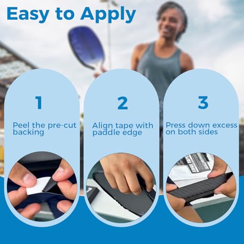 LITIAN Pickleball Edge Guard Tape - 5 Pack Protection Tapes for 16mm & 20mm Paddles, Wrinkle-Free Adhesive, Easy Application - Pickleball Accessories