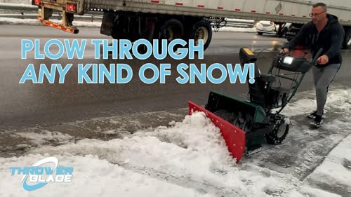 Throwerblade Snowplow Kit with (Blade, and Hardware Included) – Heavy-Duty Snow Plow Blade - Quick & Efficient Snow Removal - Snow Plow Attachment for Snowblowers- 22 to 32-inch 2-Stage and 3 Stage