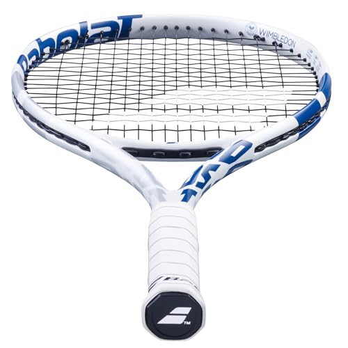 Babolat Boost Drive Wimbledon Strung Tennis Racquet (White/Blue) (4 1/8" Grip)