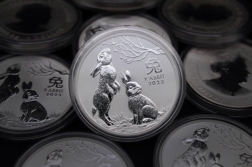 2023 P 2 oz Silver Australian Lunar Series III Year of the Rabbit Coin (in Capsule) Brilliant Uncirculated $2 Seller BU