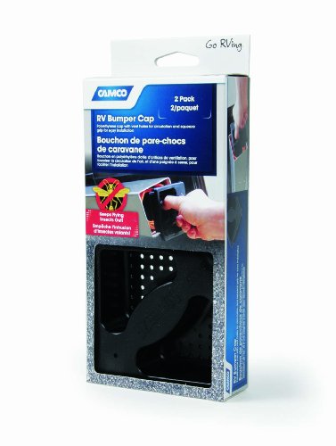 Camco No Insect RV Bumper Cap | Features Vent Holes | Squeeze Grip for Easy Installation and Removal | Durable Construction | (40325)