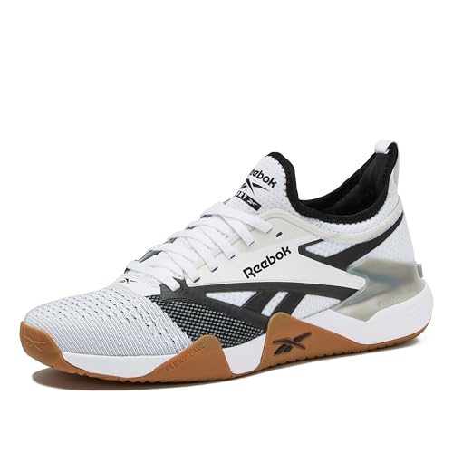 Reebok Nano Court Sport Men's Pickleball or Tennis Shoes for Men, White/Black/Grey 1, 11.5