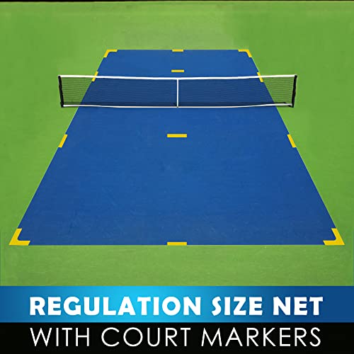 DULCE DOM Pickleball Nets Portable with Court Marking Kit Outdoor, 22 FT Pickleball Net USAPA Regulation Size, Pickle Ball Game Net System with Carrying Bag for Driveway Backyards