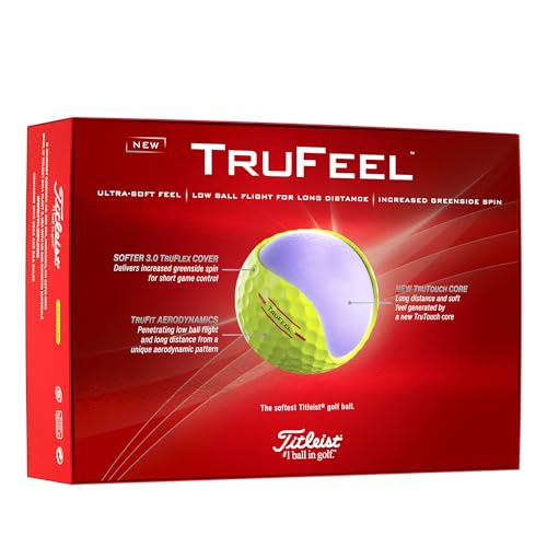 Titleist TruFeel Golf Balls, Yellow (One Dozen)