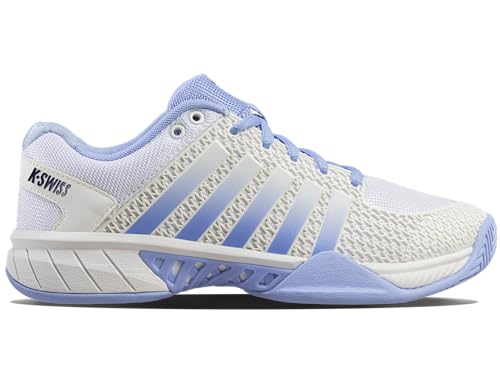 K-Swiss Women’s Express Light Pickleball Shoes – Lightweight Breathable Court Shoe, Stable Support, Durable Toe Protection, Bright White/Open Air/Estate Blue, 6 M