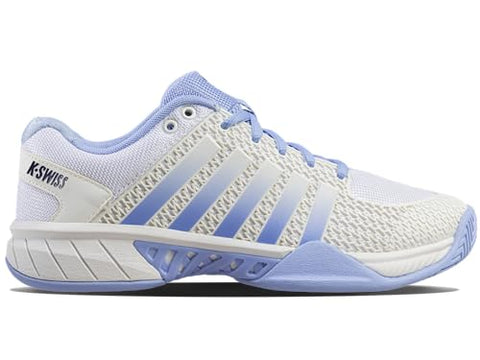 K-Swiss Women’s Express Light Pickleball Shoes – Lightweight Breathable Court Shoe, Stable Support, Durable Toe Protection, Bright White/Open Air/Estate Blue, 6 M