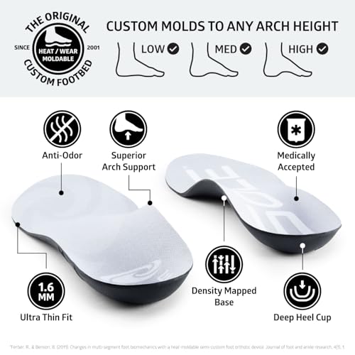 Sole Active Thin Shoe Insoles – Orthotic Arch Support Inserts for Plantar Fasciitis Relief - Mens Size 9/Womens Size 11, 1 Pair
